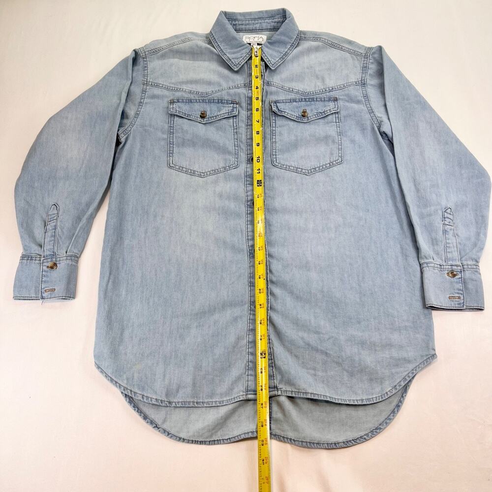 Sofia Jeans by Sofia Vergara Denim Button Up Long Sleeve Shirt Women’s Size XS - Picture 3 of 7